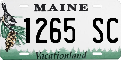 ME license plate 1265SC