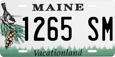 ME license plate 1265SM