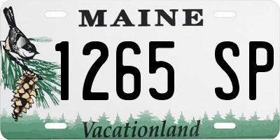 ME license plate 1265SP