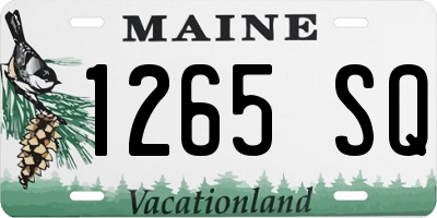 ME license plate 1265SQ