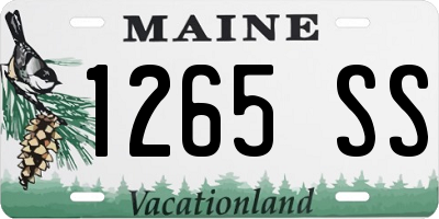 ME license plate 1265SS