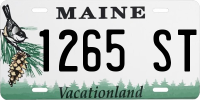ME license plate 1265ST