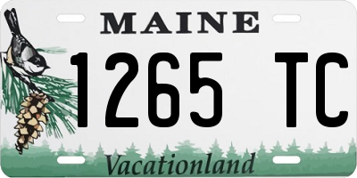 ME license plate 1265TC