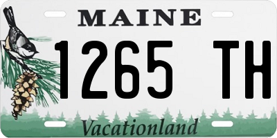 ME license plate 1265TH