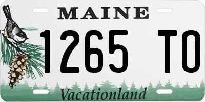 ME license plate 1265TO