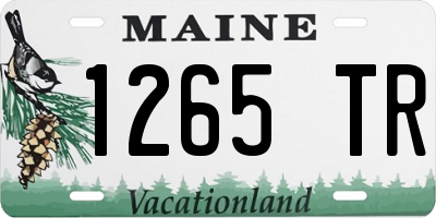 ME license plate 1265TR