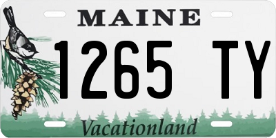 ME license plate 1265TY
