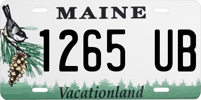 ME license plate 1265UB
