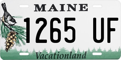 ME license plate 1265UF