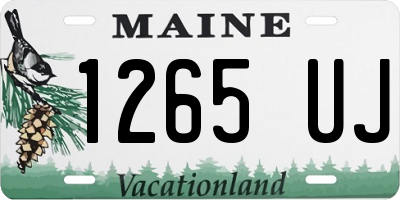 ME license plate 1265UJ