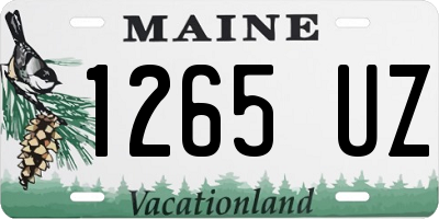 ME license plate 1265UZ