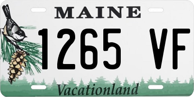 ME license plate 1265VF