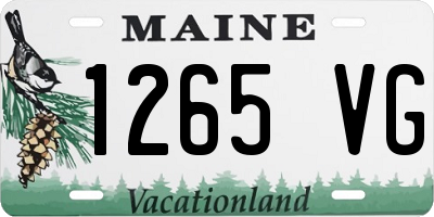 ME license plate 1265VG