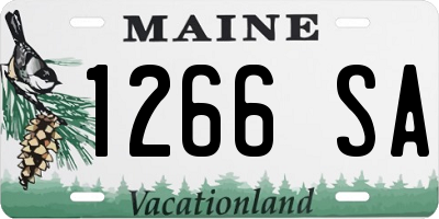 ME license plate 1266SA