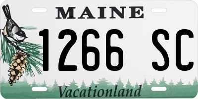 ME license plate 1266SC