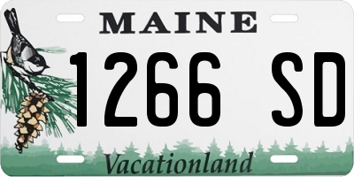 ME license plate 1266SD