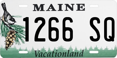 ME license plate 1266SQ