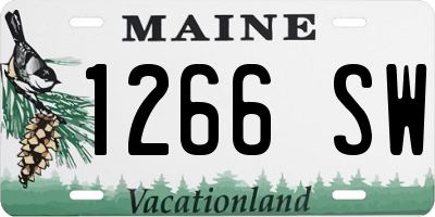 ME license plate 1266SW