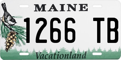ME license plate 1266TB
