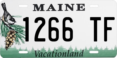 ME license plate 1266TF