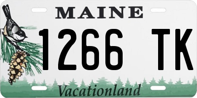 ME license plate 1266TK