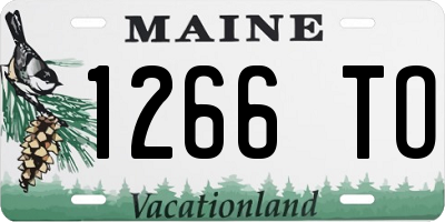 ME license plate 1266TO