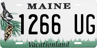 ME license plate 1266UG