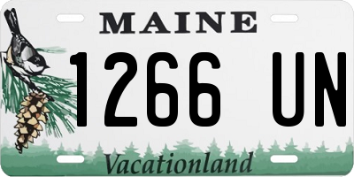 ME license plate 1266UN