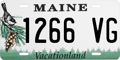 ME license plate 1266VG