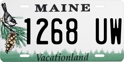 ME license plate 1268UW