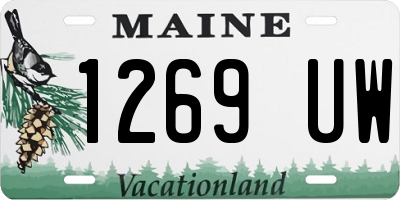 ME license plate 1269UW