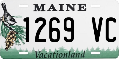 ME license plate 1269VC