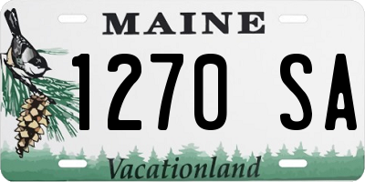 ME license plate 1270SA