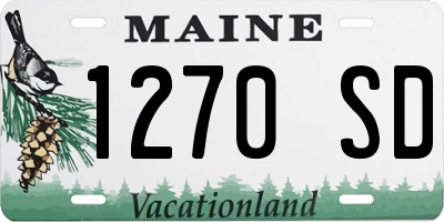 ME license plate 1270SD