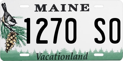 ME license plate 1270SO