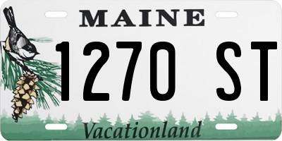 ME license plate 1270ST