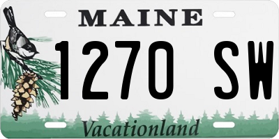 ME license plate 1270SW
