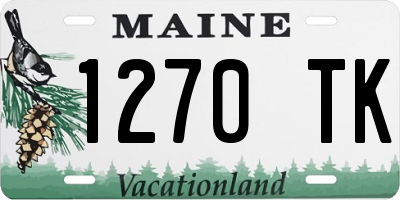 ME license plate 1270TK