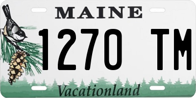 ME license plate 1270TM