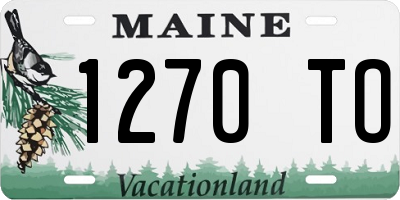 ME license plate 1270TO