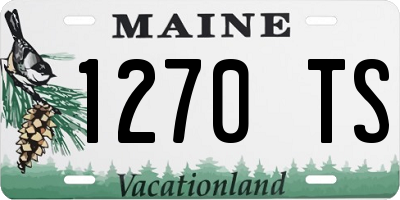 ME license plate 1270TS