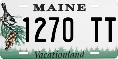 ME license plate 1270TT