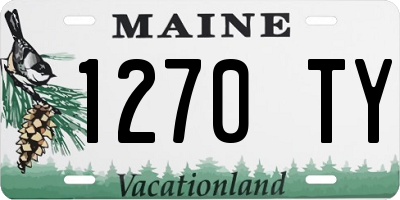 ME license plate 1270TY