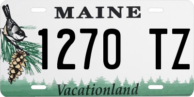 ME license plate 1270TZ