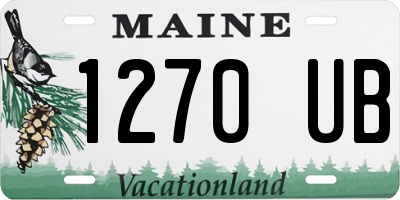 ME license plate 1270UB