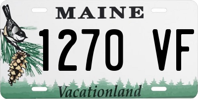 ME license plate 1270VF