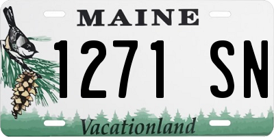 ME license plate 1271SN