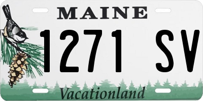 ME license plate 1271SV