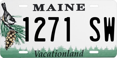ME license plate 1271SW