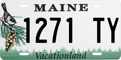 ME license plate 1271TY